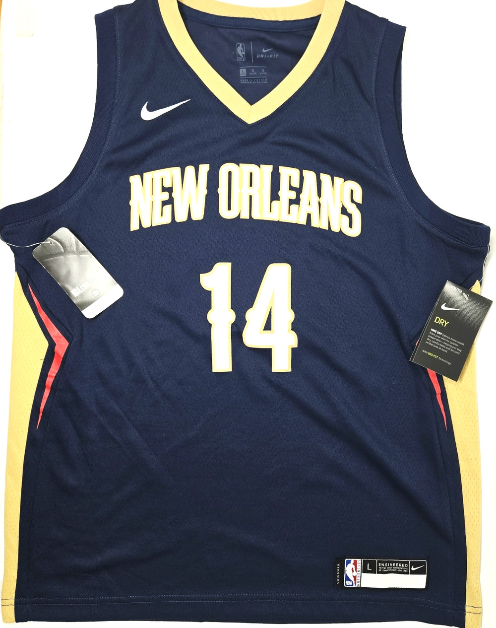 Brandon Ingram #14 New Orleans Pelicans Nike Swingman Icon Jersey Navy Youth L